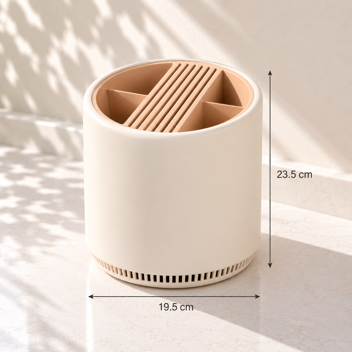 360° Rotating Kitchen Utensil & Knife Organizer with Drainage