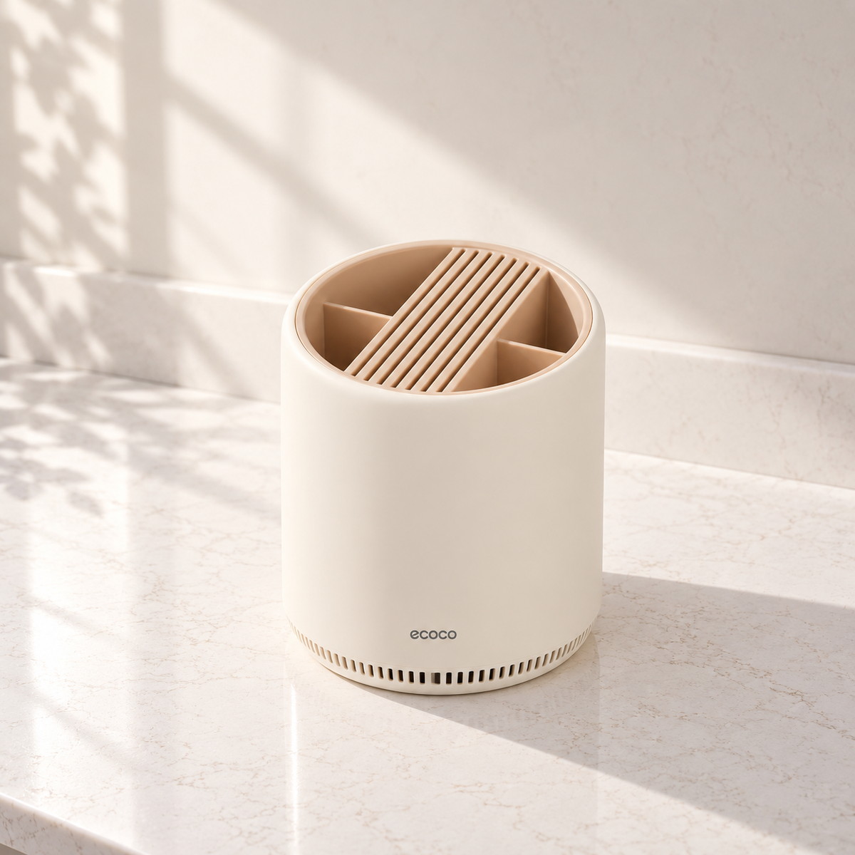 360° Rotating Kitchen Utensil & Knife Organizer with Drainage