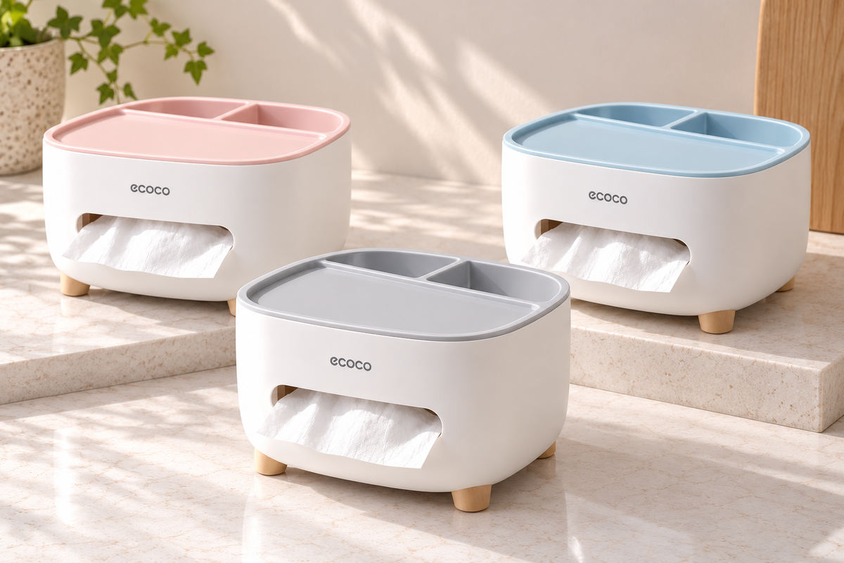 Ecoco Multifunctional Tissue Box & Tabletop Organizer