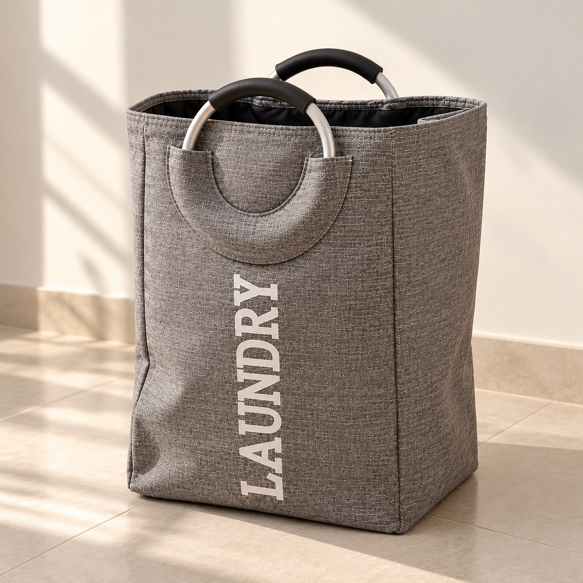 Foldable Fabric Laundry Basket with Handles