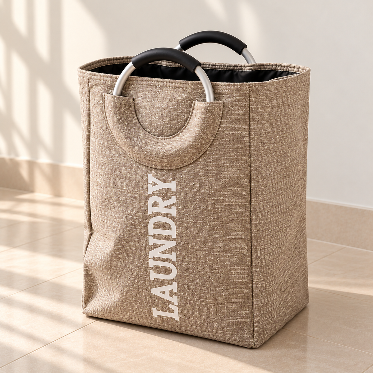 Foldable Fabric Laundry Basket with Handles